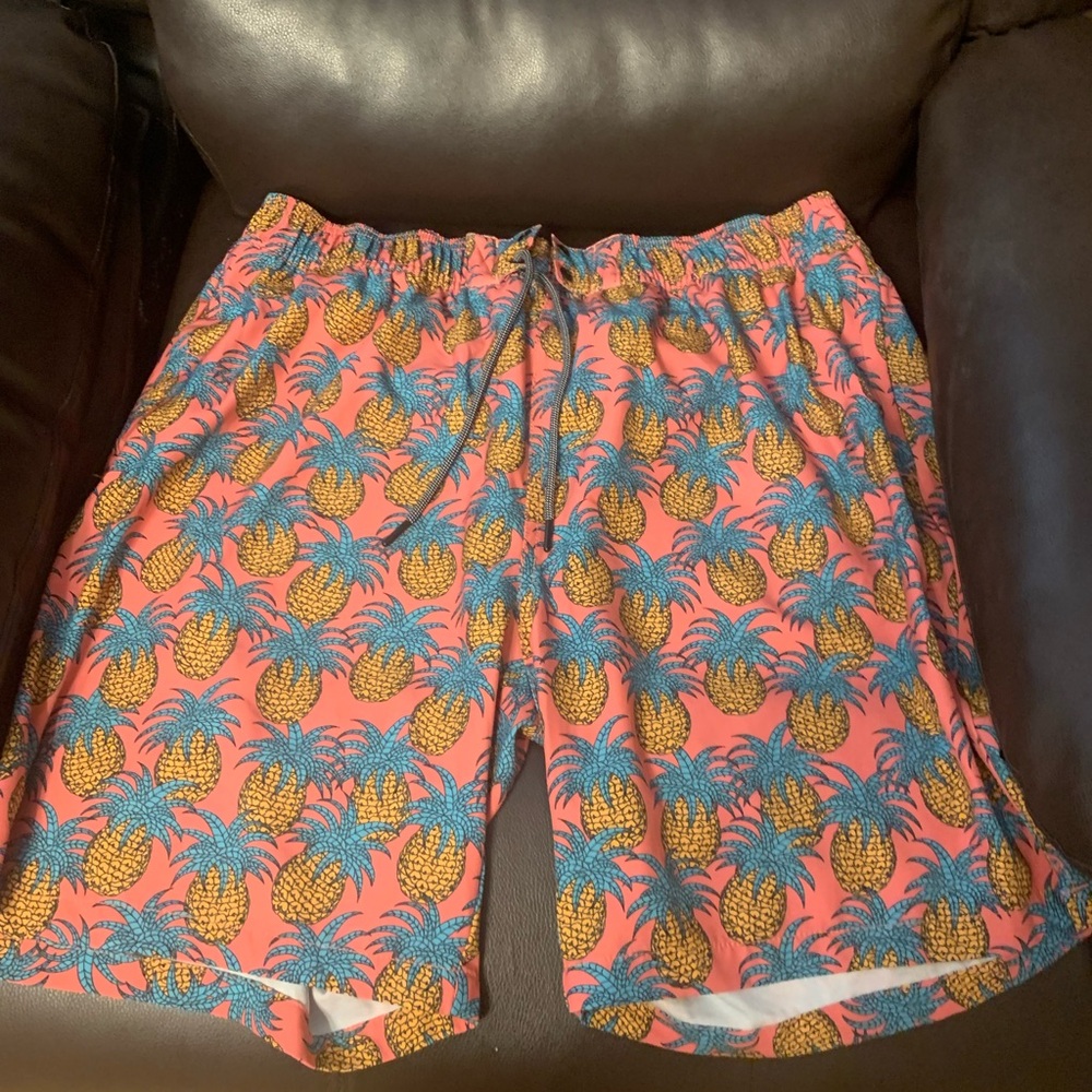 Colorful Pineapple Print Shorts